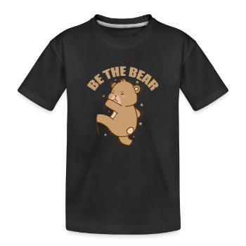 Soyez l’animal de la forêt de l’ours - T-shirt bio Premium Enfant - noir - Devant