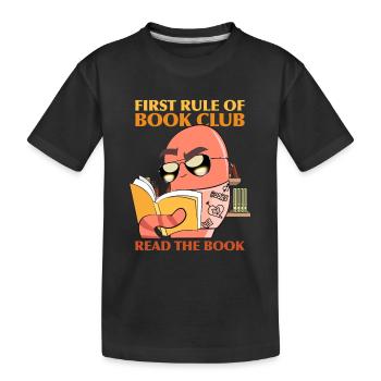 Lustiger Buchclub Liebhaber Bücherwurm - Kinder Premium Bio T-Shirt - Schwarz - Vorne
