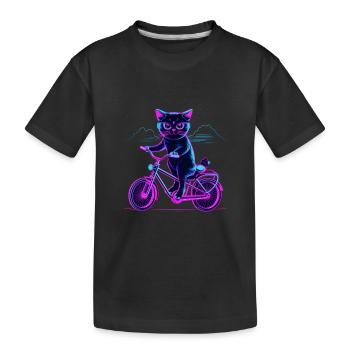 Ride A Bike Cyclist Rider Cat Bicyclist Katze Radf - T-shirt bio Premium Enfant - noir - Devant