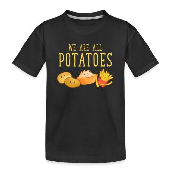 Amateur de pommes de terre drôles frites pommes de terre - T-shirt bio Premium Enfant - noir - Devant