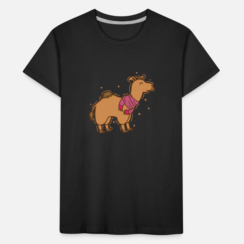 Kamel Dromedar mit Schal Dromedar Kinder Premium Bio T-Shirt