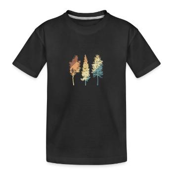 Amis des arbres dans la nature Feuilles Environnement - T-shirt bio Premium Enfant - noir - Devant