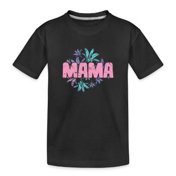Danke Mama Mami Muttertag - Kinder Premium Bio T-Shirt - Schwarz - Vorne