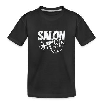 Salon Life Hairdresser Profession Hair - Kids' Premium Organic T-Shirt - black - Front