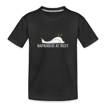 Napaholic at Rest Pajamas Pajamas - Kids' Premium Organic T-Shirt - black - Front
