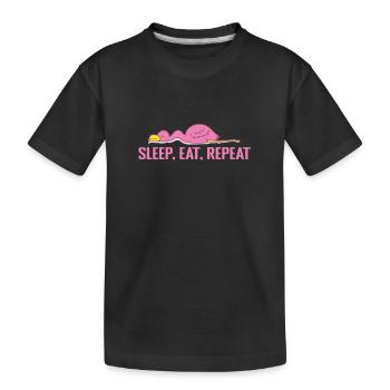 Dormir, manger, répéter pyjama pyjama - T-shirt bio Premium Enfant - noir - Devant