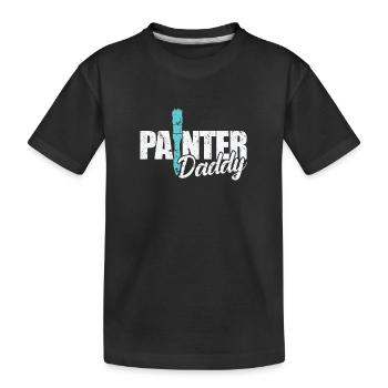 Painter Daddy Beruf Maler und Lackierer - Kinder Premium Bio T-Shirt - Schwarz - Vorne