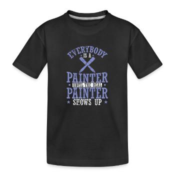 Tout le monde est peintre Profession Peintre - T-shirt bio Premium Enfant - noir - Devant