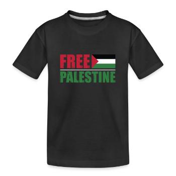 Free Palestine - Kids' Premium Organic T-Shirt - black - Front