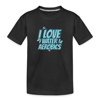 J’aime le sport aquatique - T-shirt bio Premium Enfant - noir - Devant