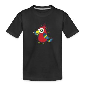 Parrot Bird Clever Animal - Kids' Premium Organic T-Shirt - black - Front