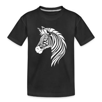 Zebra Elegant with Safari Stripe Pattern - Kids' Premium Organic T-Shirt - black - Front