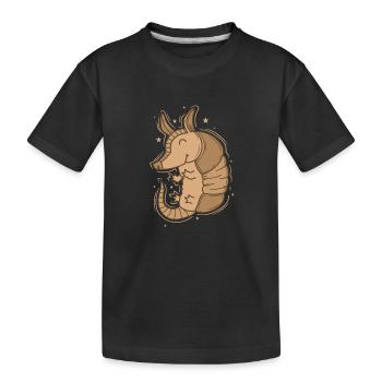 Le tatou est un mammifère du désert heureux - T-shirt bio Premium Enfant - noir - Devant