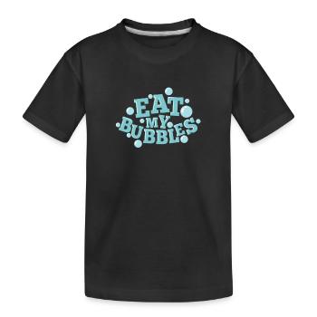 Eat my Bubbles Schwimmen Sport - Kinder Premium Bio T-Shirt - Schwarz - Vorne