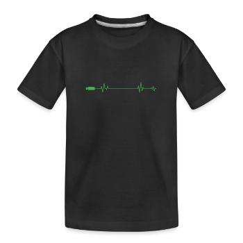 Module de mémoire de ligne de battement de cœur de clé USB - T-shirt bio Premium Enfant - noir - Devant