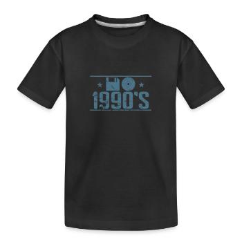 Disquette et module de mémoire rétro CD des années 1990 - T-shirt bio Premium Enfant - noir - Devant