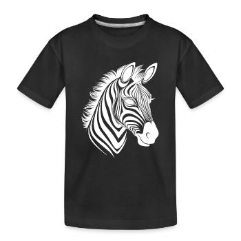 Zebra Elegant mit schönem Streifenmuster - Kinder Premium Bio T-Shirt - Schwarz - Vorne