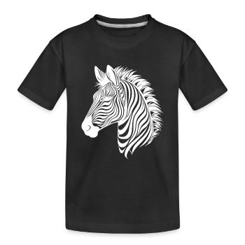 Zebra Elegant with Safari Stripe Pattern - Kids' Premium Organic T-Shirt - black - Front