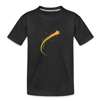 Shooting Star, Space, Asteroid - Kids' Premium Organic T-Shirt - black - Front