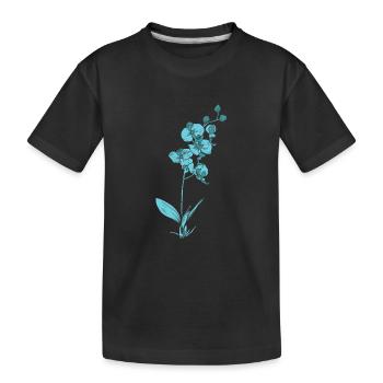 Plante, Orchidée, Fleur, Plante - T-shirt bio Premium Enfant - noir - Devant