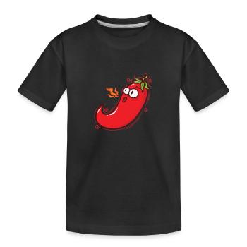 Piment Chaleur Épice Chaleur Degré de piquant - T-shirt bio Premium Enfant - noir - Devant