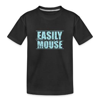Easily distracted by Mice Rodent - Kids' Premium Organic T-Shirt - black - Front
