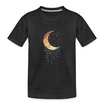 Crescent Astronomy Crater - Kids' Premium Organic T-Shirt - black - Front