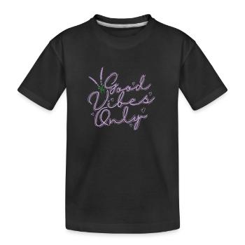 Vibes only Lavendel Garten Duft Pflanze - Kinder Premium Bio T-Shirt - Schwarz - Vorne