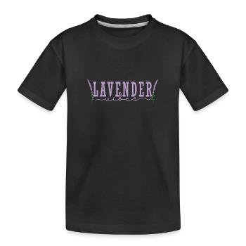 Lavendel Vibes Pflanze Garten Duft - Kinder Premium Bio T-Shirt - Schwarz - Vorne