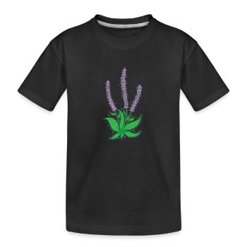 Pflanze Lavendel Garten Duft Kräuter - Kinder Premium Bio T-Shirt - Schwarz - Vorne