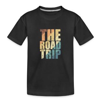 The Road Trip Reise Route Abenteuer - Kinder Premium Bio T-Shirt - Schwarz - Vorne