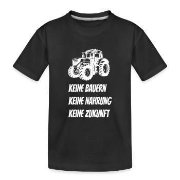 Manifestation des agriculteurs Grève des agriculteurs Agriculteurs Agriculteurs - T-shirt bio Premium Enfant - noir - Devant