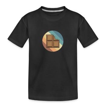 Tafel Schokolade Süßigkeit Kakao - Kinder Premium Bio T-Shirt - Schwarz - Vorne