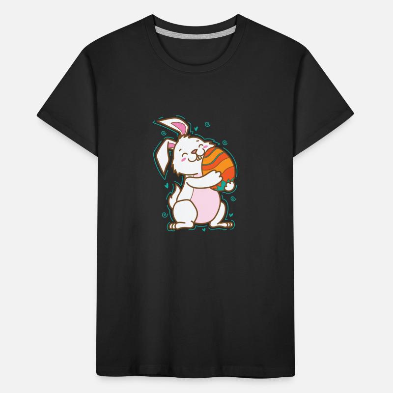 Easter bunny with an Easter egg Kids' Premium Organic T-Shirt