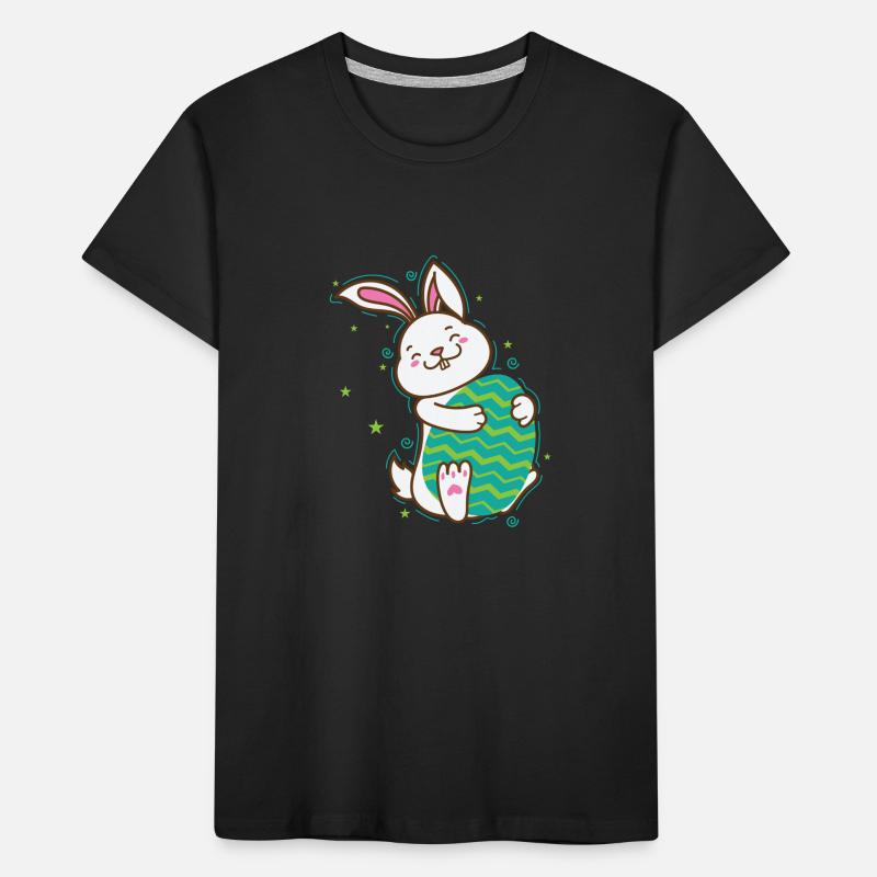 Easter Bunny with Easter Egg Spring Kids' Premium Organic T-Shirt
