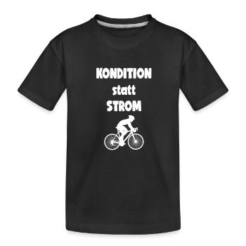 Condition au lieu de l’électricité - T-shirt bio Premium Enfant - noir - Devant