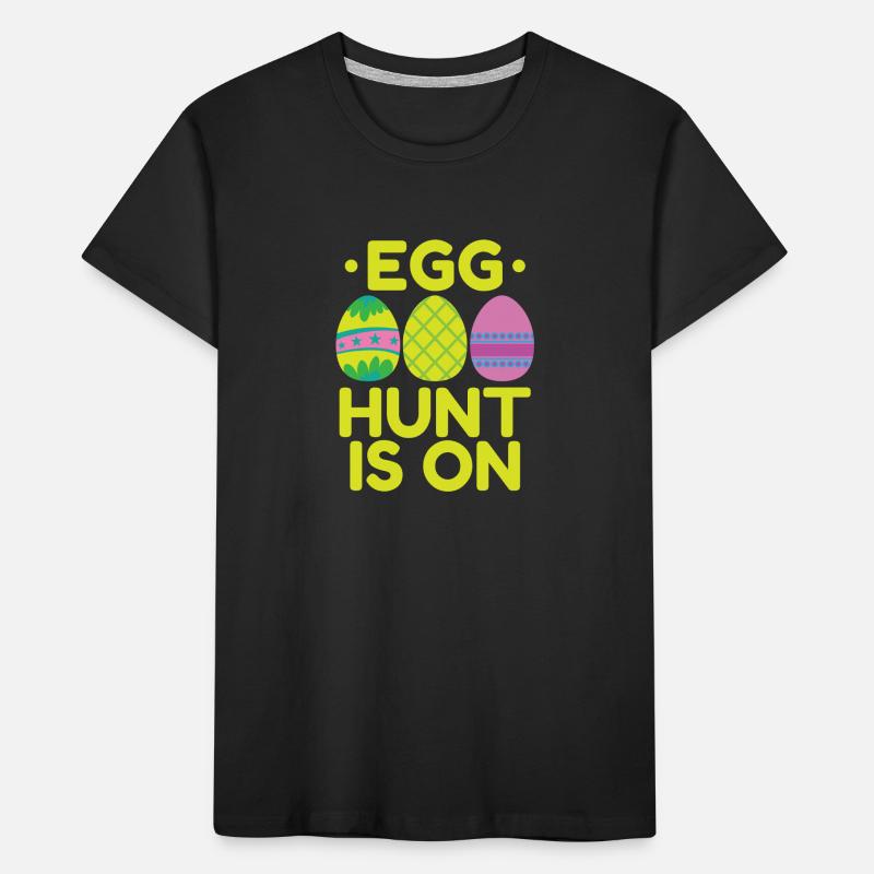 Egg Hunt is on Easter Colorful Easter Eggs Kids' Premium Organic T-Shirt