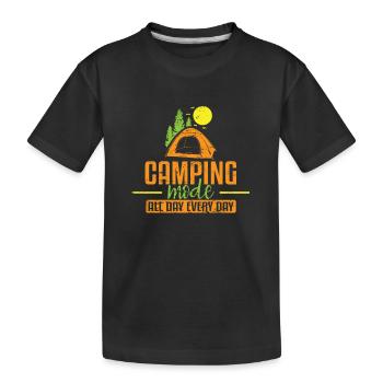 Mode Camping toute la journée tous les jours Vacances - T-shirt bio Premium Enfant - noir - Devant