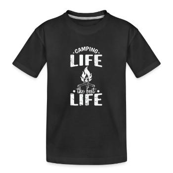 Camping Life La meilleure vie Vacances Liberté - T-shirt bio Premium Enfant - noir - Devant