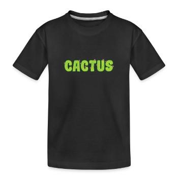 Cactus Pflanze Blume - Kinder Premium Bio T-Shirt - Schwarz - Vorne