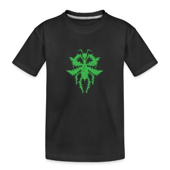 Muster in Gottesanbeterin Form - Kinder Premium Bio T-Shirt - Schwarz - Vorne