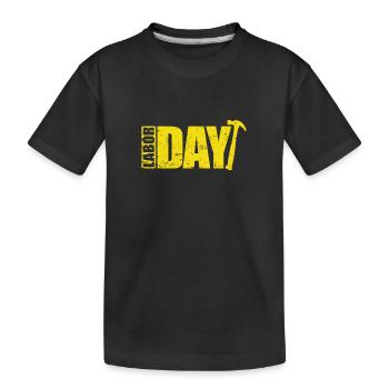 Fête du Travail aux États-Unis d’Amérique - T-shirt bio Premium Enfant - noir - Devant
