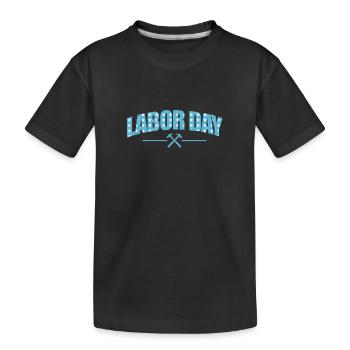 Fête du Travail aux États-Unis - T-shirt bio Premium Enfant - noir - Devant
