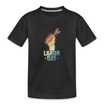 Héros de la fête du Travail en Amérique - T-shirt bio Premium Enfant - noir - Devant