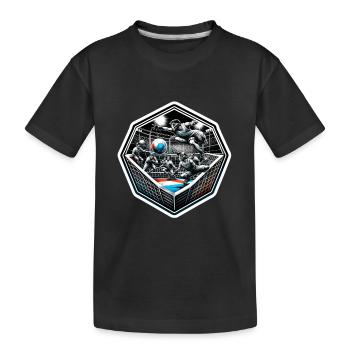 Gaga Ball Dodgeball Hexagon Pit Sport Team Game - Kids' Premium Organic T-Shirt - black - Front