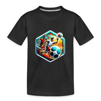 Gaga Ball Dodgeball Hexagon Pit Sport Team Game - Kids' Premium Organic T-Shirt - black - Front