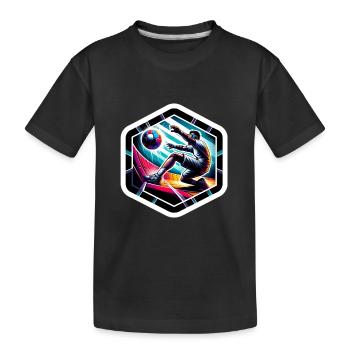 Gaga Ball Dodgeball Hexagone Pit Sport Jeu d’équipe - T-shirt bio Premium Enfant - noir - Devant