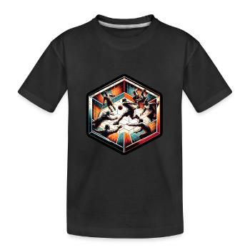 Gaga Ball Dodgeball Hexagon Pit Sport Team Game - Kids' Premium Organic T-Shirt - black - Front