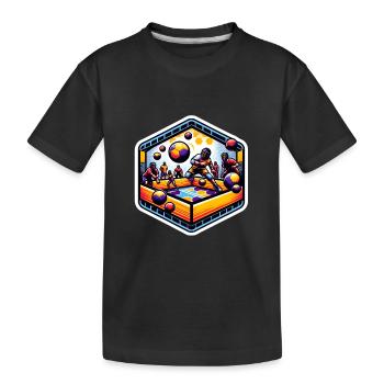 Gaga Ball Dodgeball Hexagon Pit Sport Team Game - Kids' Premium Organic T-Shirt - black - Front