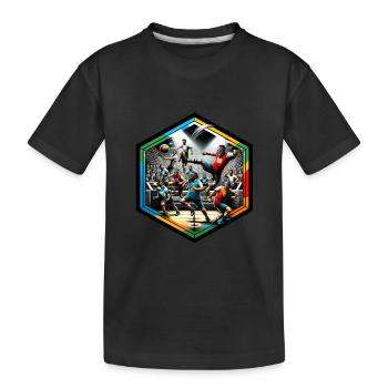 Gaga Ball Dodgeball Hexagon Pit Sport Team Game - Kids' Premium Organic T-Shirt - black - Front